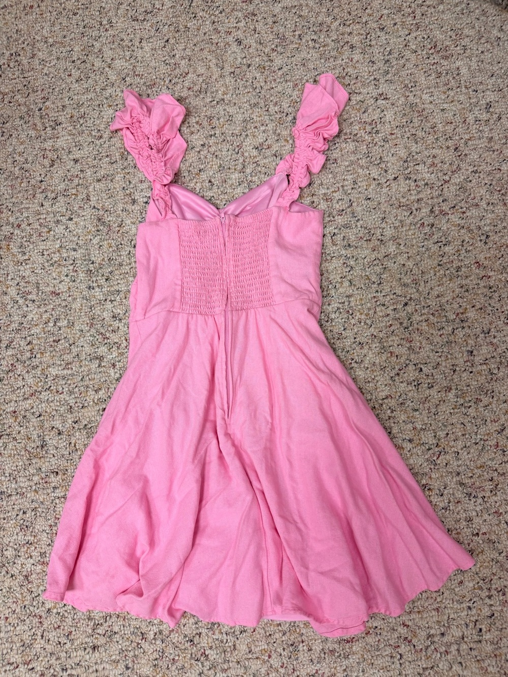 Pink Sundress with Ruffled Straps - Picture 2 of 4
